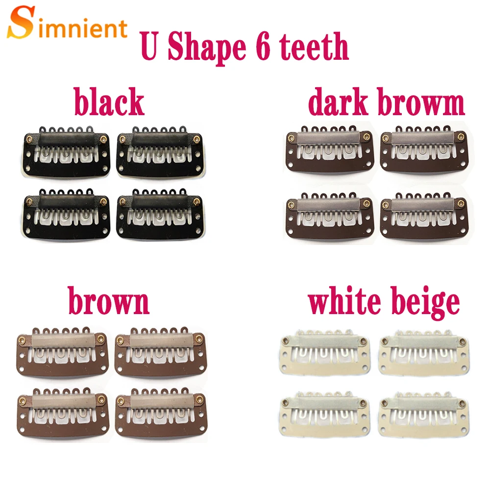 30pcs 2.3cm-3.6cm Hair Extension Clips Wig Clips For Human Hair Bangs Snap  Hair Clips For Extensions Metal Comb For Closure