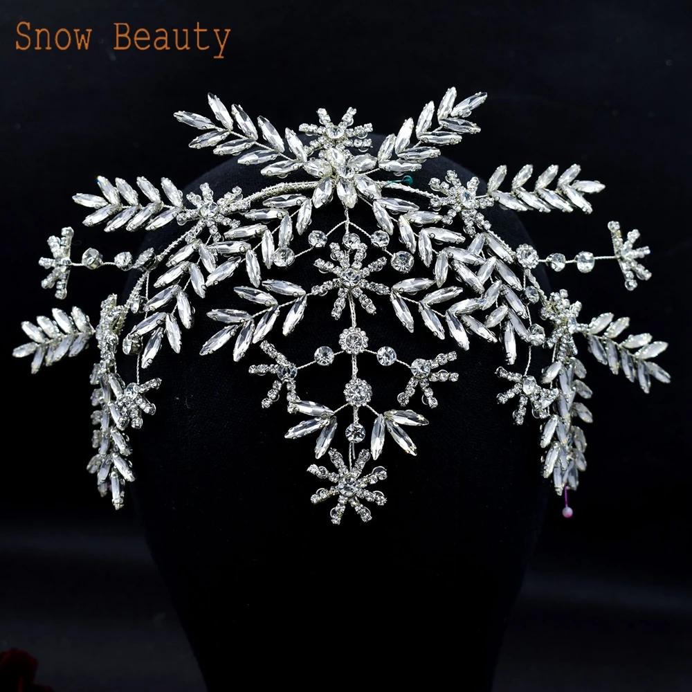 

DZ029 Wedding Prom Tiara Women Hair Accessories Rhinestone Headband Crystal Bridesmaid Hair Jewelry for Bride Headpieces
