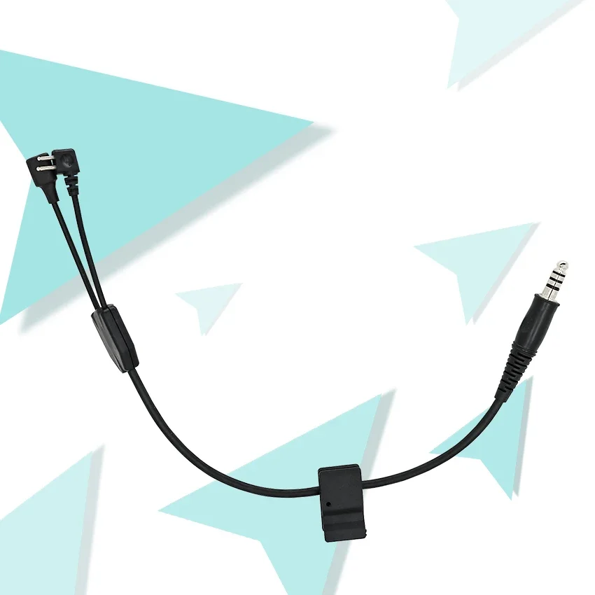 Y Cable, with Comtac Microphone and Tactical U94 Ptt for Tactical  Shooting Headphones IPSC Version COMTAC Hunting Headset