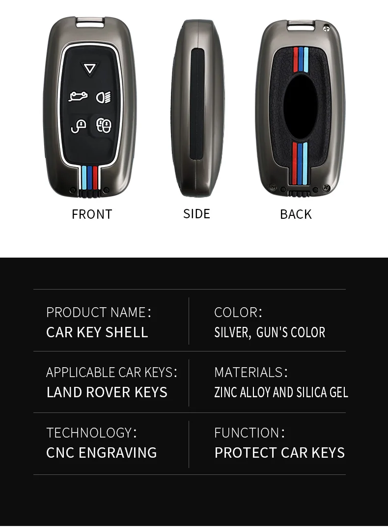 Portachiavi in lega Silicone portachiavi per auto per Land Rover Range Rover Sports 2010 TDV8 2011 Discovery 4 IV LR RR - Scb06cbc3957d4684a27c4e79b5714f02B