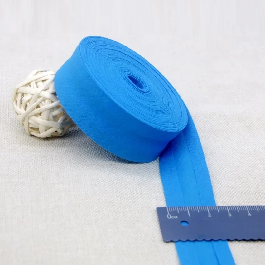 Premium Cotton Folded Bias Tape - 25mm Fabric Binding for Sewing Projects (5 Meters)