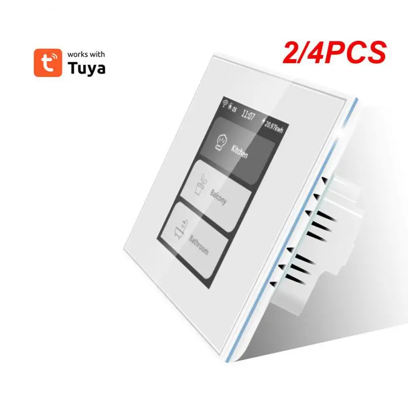 

Tuya Wifi LCD Smart Light Switch Switch 4 In 1 Energy Monitor Support Home Assistant Alexa Home