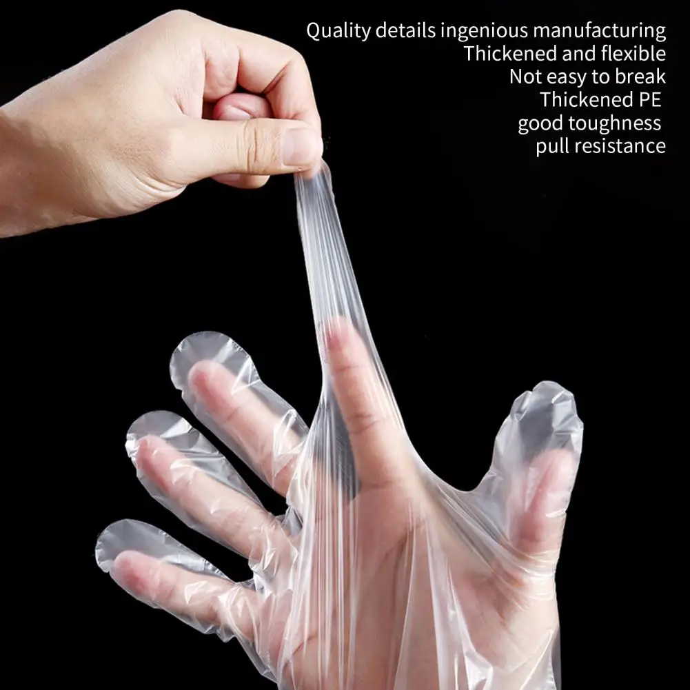 Cooking Gloves Powder-free Gloves Latex-free Disposable Plastic for Cooking Painting 200 Pcs Safe Home Work Use for Food