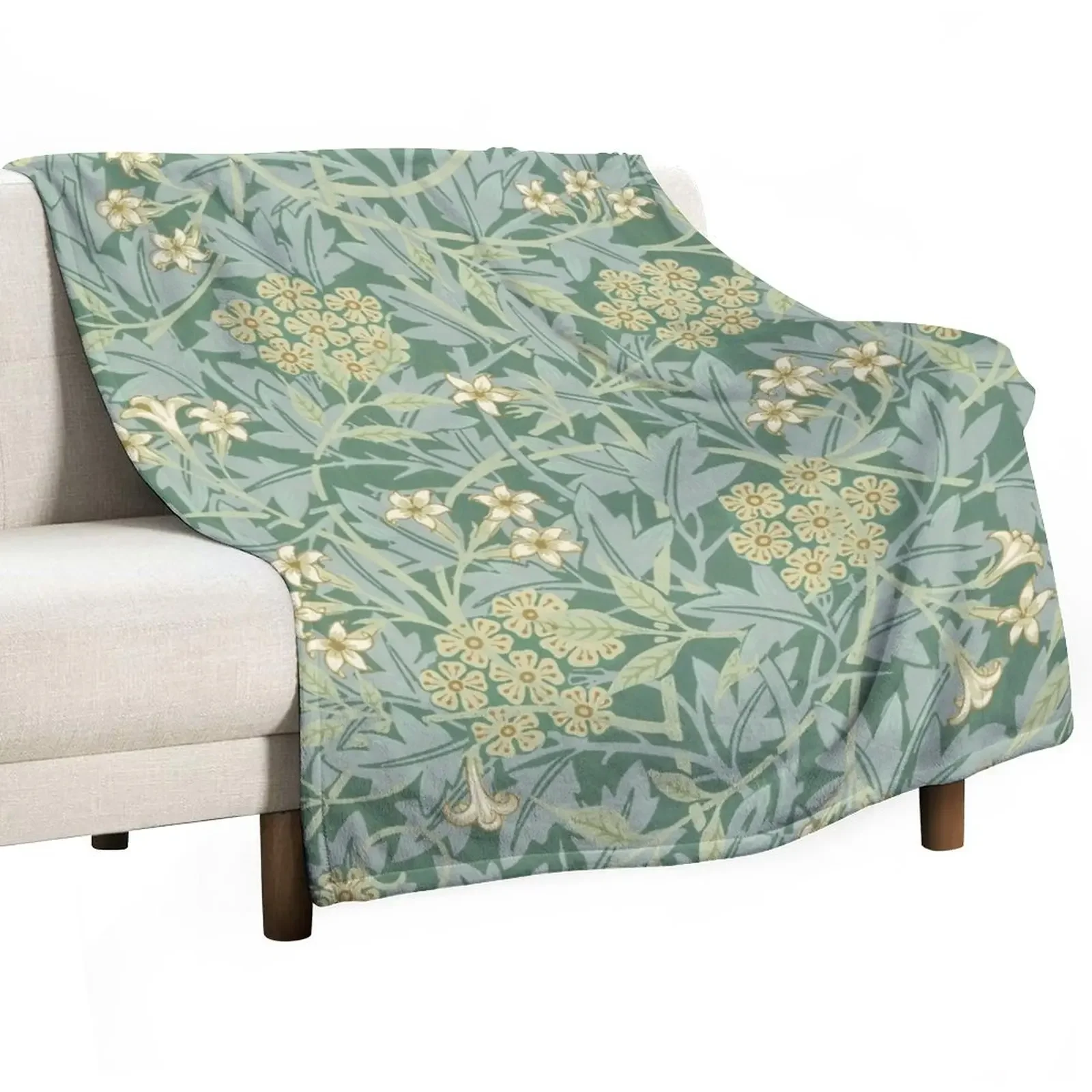 

Jasmine by William Morris Throw Blanket Heavy Beautifuls Blankets