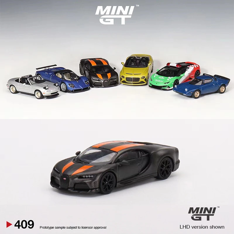 

MINI GT 1:64 Model Car Buga Chiron Super Sport Alloy Die-Cast Running Vehicle #409 LHD