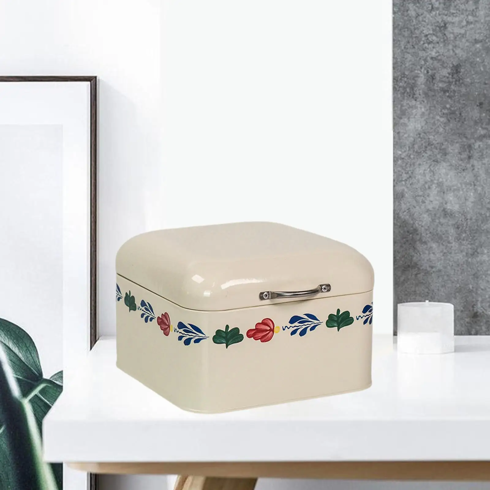 

Настольный органайзер, коробка для хранения, контейнер с цветочным принтом для дома и офиса, столешница 8x8x5,3 дюйма