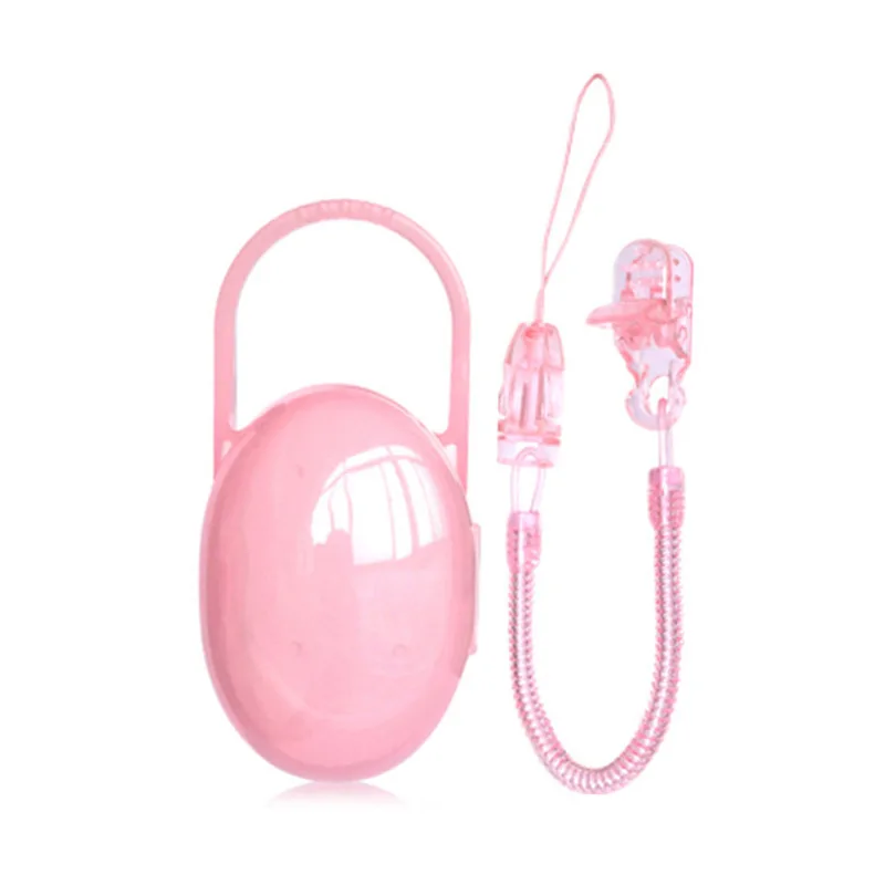Baby Infant Toddler Dummy Pacifier Chain Holder Travel Storage Box Retractable Elastic Holder Strap Pacifier Nipple Cradle Case teething toys,pacifier clip,pacifier chain,pacifier accessories