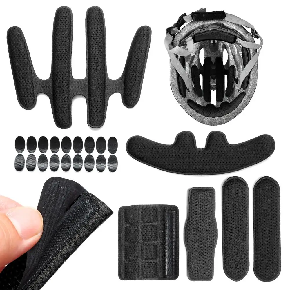 1 Satz Universal Fledermaus form Helm Innen polster Kit Schutz Schwamm Pad Motorrad Fahrrad Ersatz Pads mit Insekten netz gesetzt – Detail 8