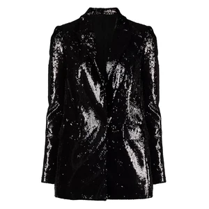 Spot Spring And Autumn 2024 Fashion New Sequins Midi Suit Quality Banquet Stage Shine Women's Blazer Top