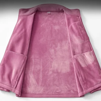 الشتاء في الهواء الطلق جاكيت من الصوف الرجال عادية القطبية الصوف الباردة واقية سميكة معطف المرأة يندبروف سستة سترة رجالي سترات دافئة 5