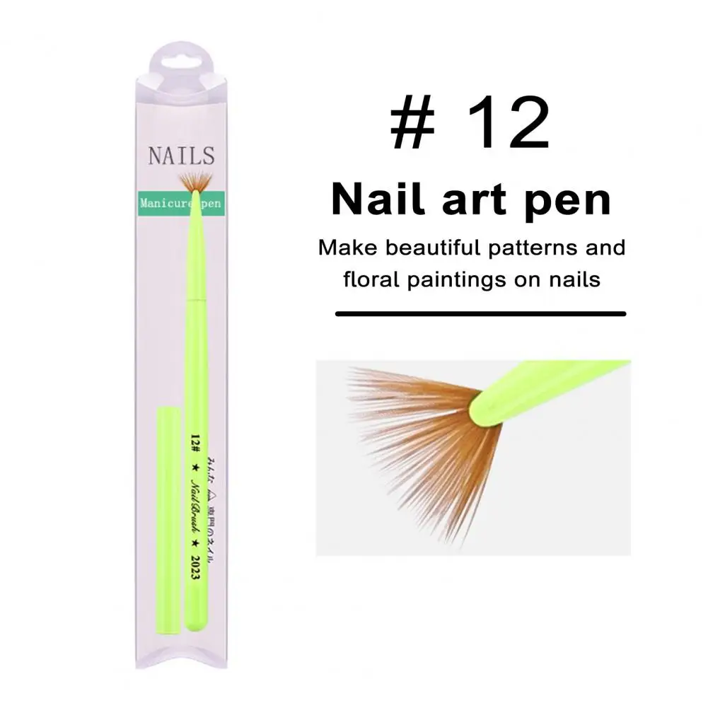 Nail Art Pen Easy to Brush Nail Pen Lightweight Uv Manicure Pen Versatile Nail Art Brush for Beautiful Fruit Green Nail Designs 3