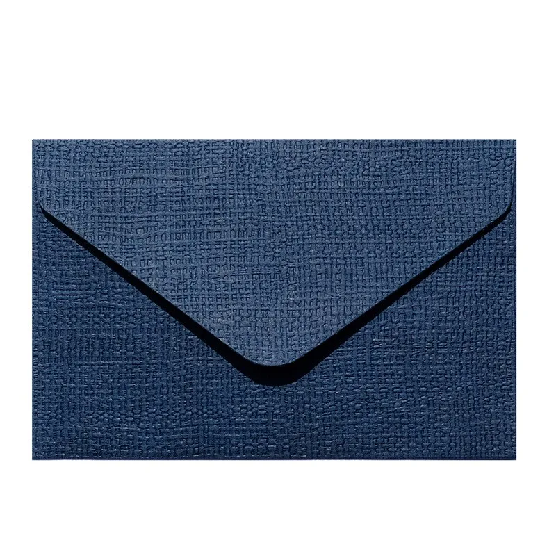 Kraft paper envelopes Linen Textured Triangle Colorful Paper 105*70mm 50pcs birthday greeting cards