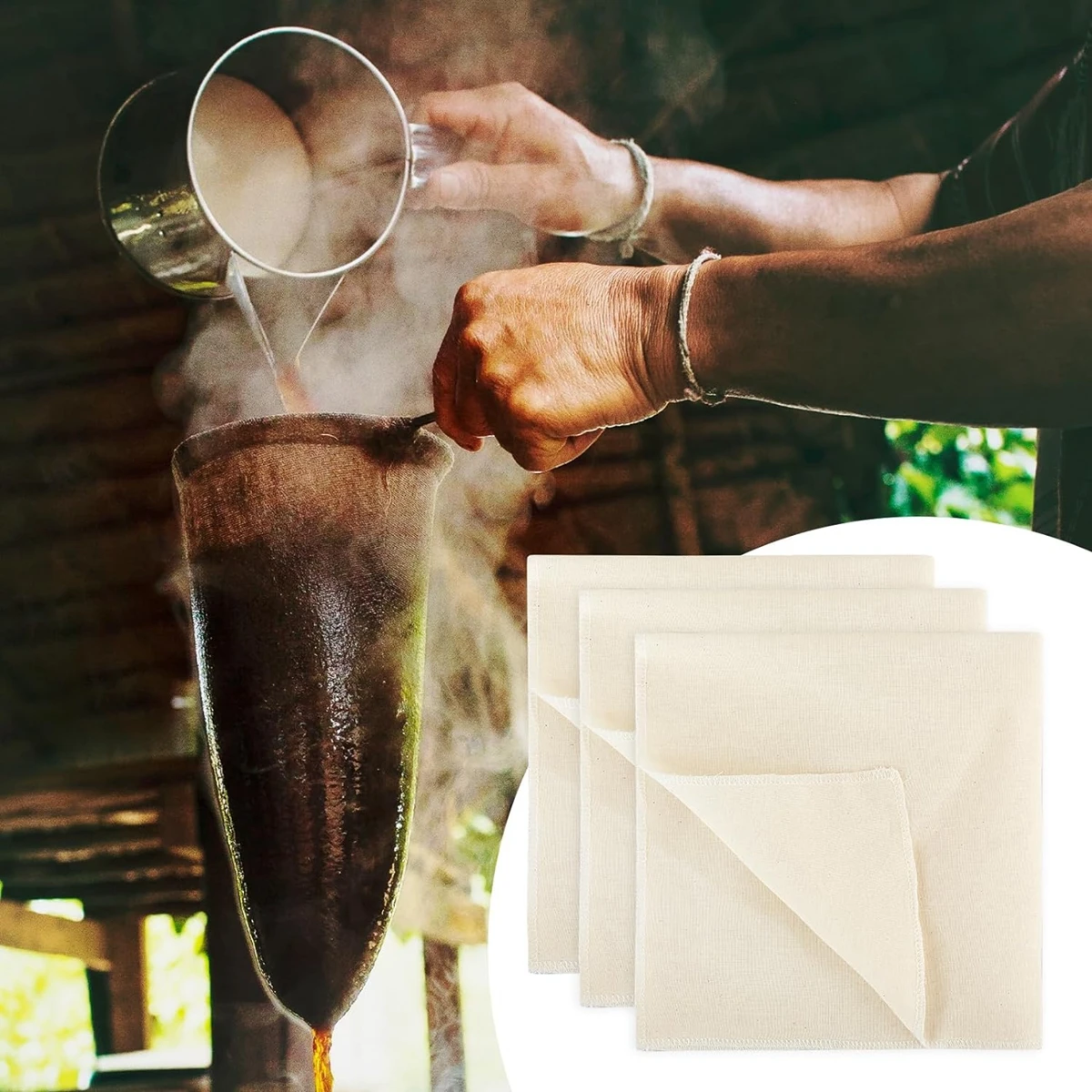 Description Picture 6 of itemReusable Beer Brewing Strainer Bags Cheesecloths for Straining Homebrew Brewing Cheese Cloth Strainers Beer Wine Making Filter