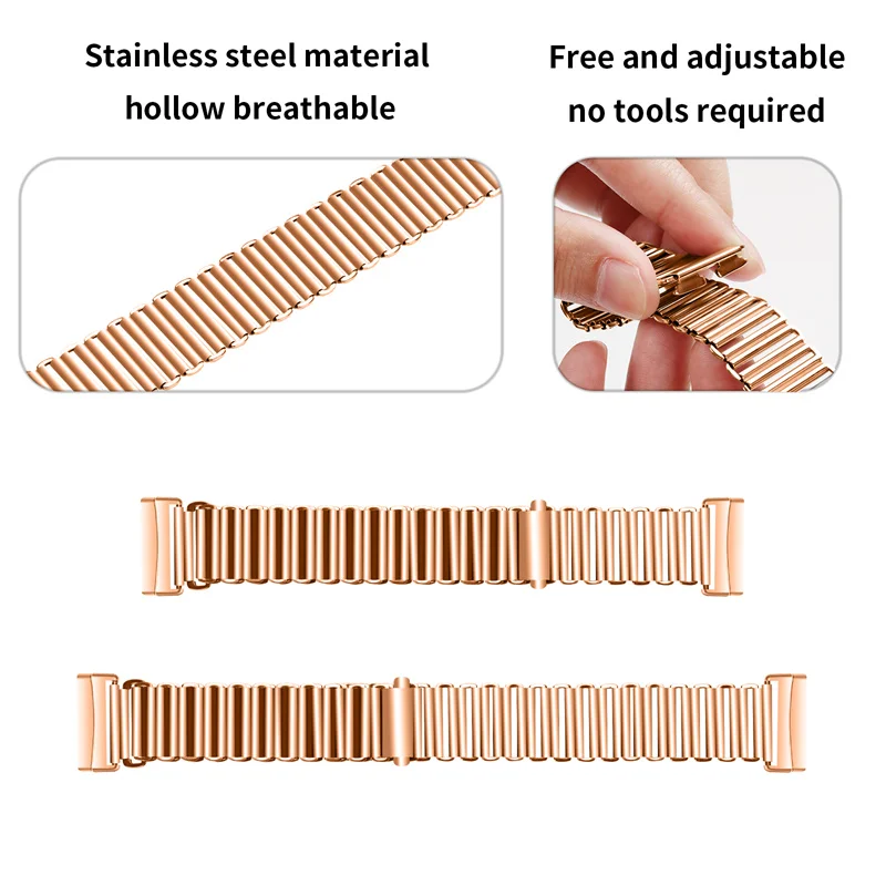 Stainless Steel Alpine Loop Wristband for Fitbit Versa - Premium Metal Watch Strap Accessory