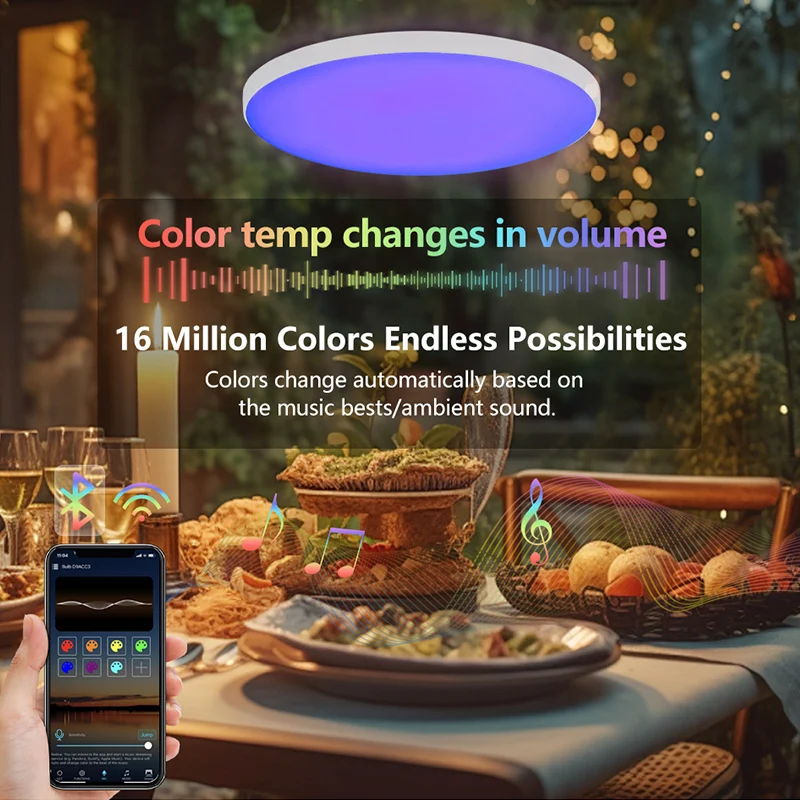 48W Modern Ceiling Lamps RGBCW Lustre Smart Home Led Lights 220V WIFI APP Voice Control with Alexa Yandex for Bedroom Home Decor led ceiling light,led chandelier,ceiling light