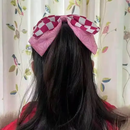 Anime Demon Slayer Cartoon Cosplay Bowknot Hair Ring Kimetsu No Yaiba Hairpin Shinobu Zenitsu Kyoujurou Fashion Gift - Image 13