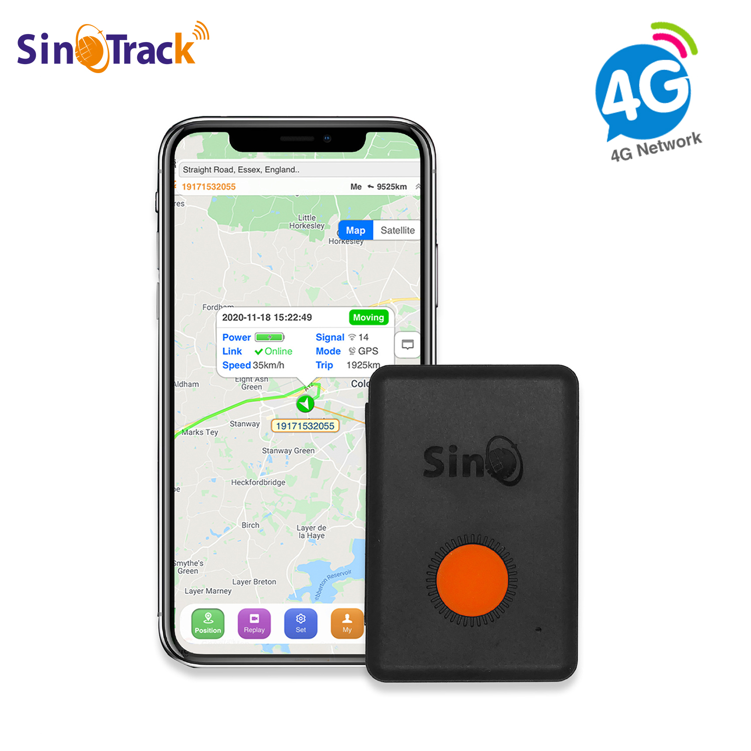 SinoTrack 2G/4G GPS Tracker Mini Builtin Battery Waterproof  ST-904L for Kids Personal Car Pet Device with Free Tracking APP