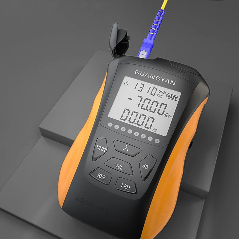 Free shipping 6 in1 Fiber Optical Power Meter OPM FTTH Visual Fault Locator VFL Connector Network Cable Test Tester Led Lighting