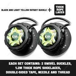 No - Tie Elastic Swivel Buckle Shoelaces for Sneakers - Effortless and Stylish Footwear Accessory (1 Pair) (Yellow pentagon)