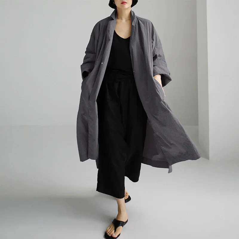 Chic Women Summer Linen Cotton Casual Vintage Wide-leg Pants New Fashion Elastic Wais Pocket Loose Ankle-length Pantalons 4