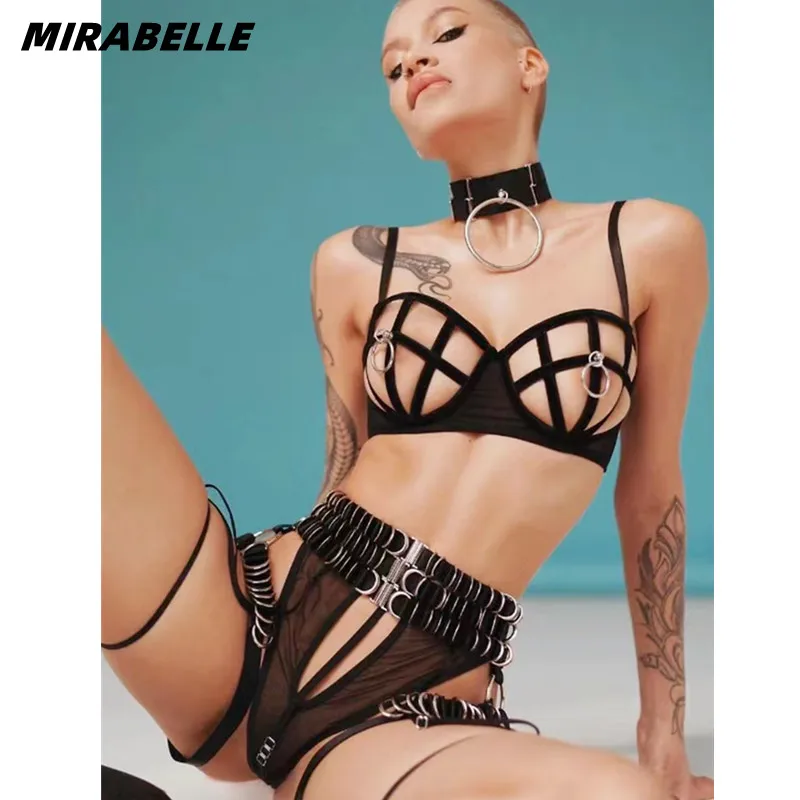 

MIRABELLE, готическое женское сексуальное нижнее белье, эротический костюм, комплект пояса с подвязками, сексуальное порно, нижнее белье для женщин, интимный прозрачный бюстгальтер
