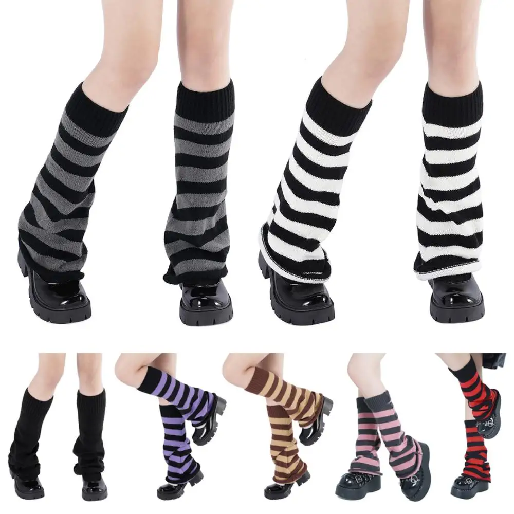 

Knit Leg Warmers Winter Trends Gothic Lolita Y2K Leg Warmer Knee High Leg Socks for Women