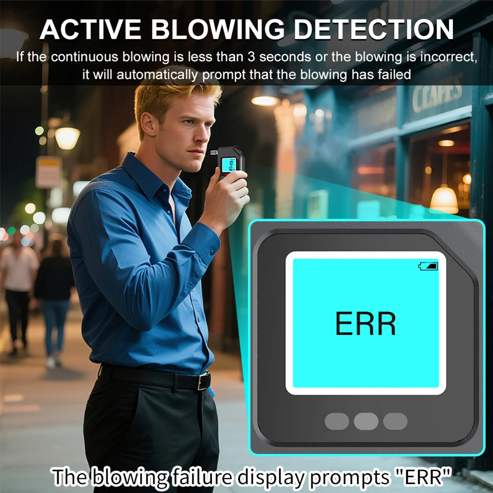 Alcohol Tester Portable Breathalyzer for Drunk Driving