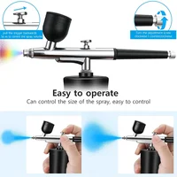 Compresseur d'aérographe portable avec compresseur, aérographe pour ongles, peinture d'art, artisanat, 7,4 V, N64. 2