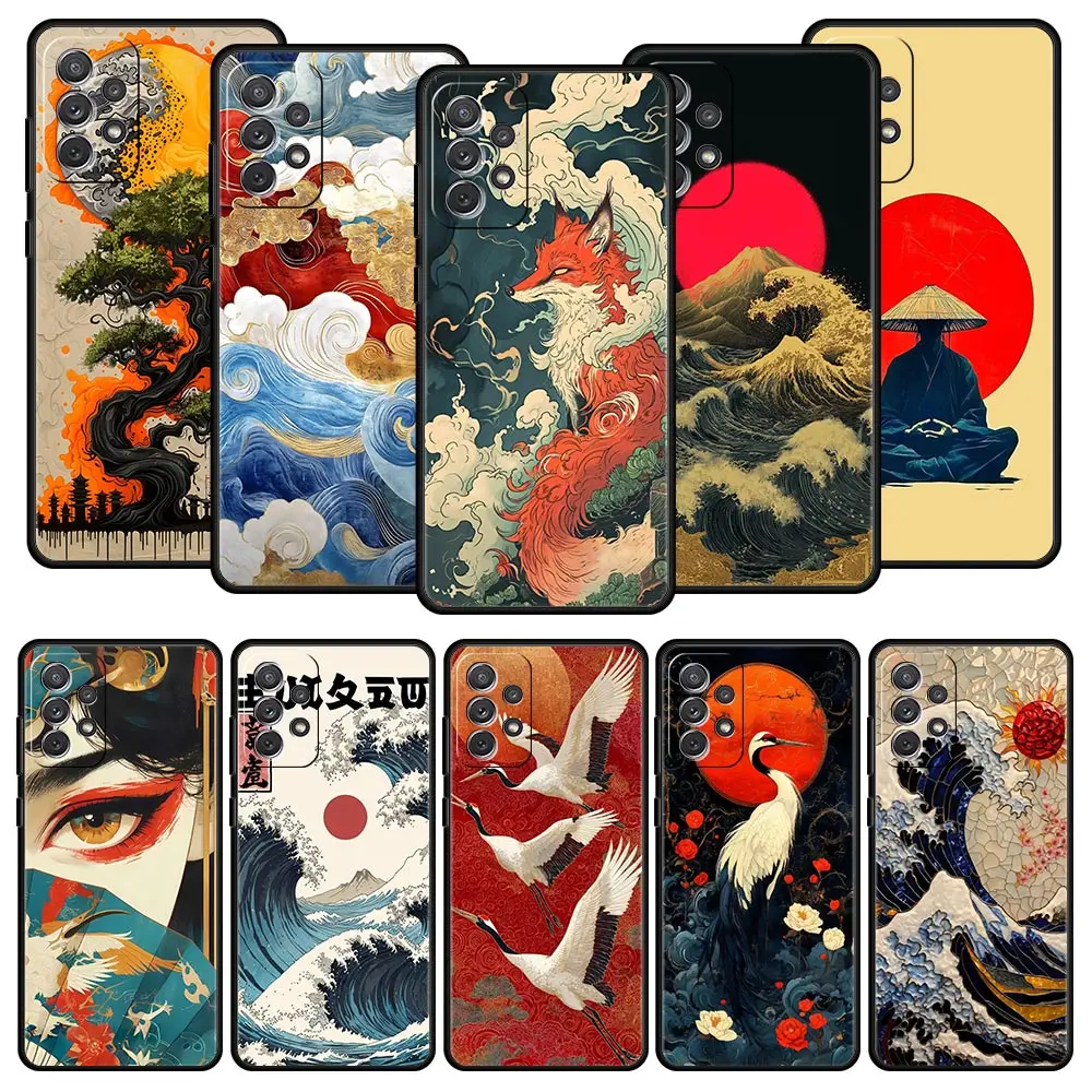 Japanese Style Art Phone Case with Traditional Design