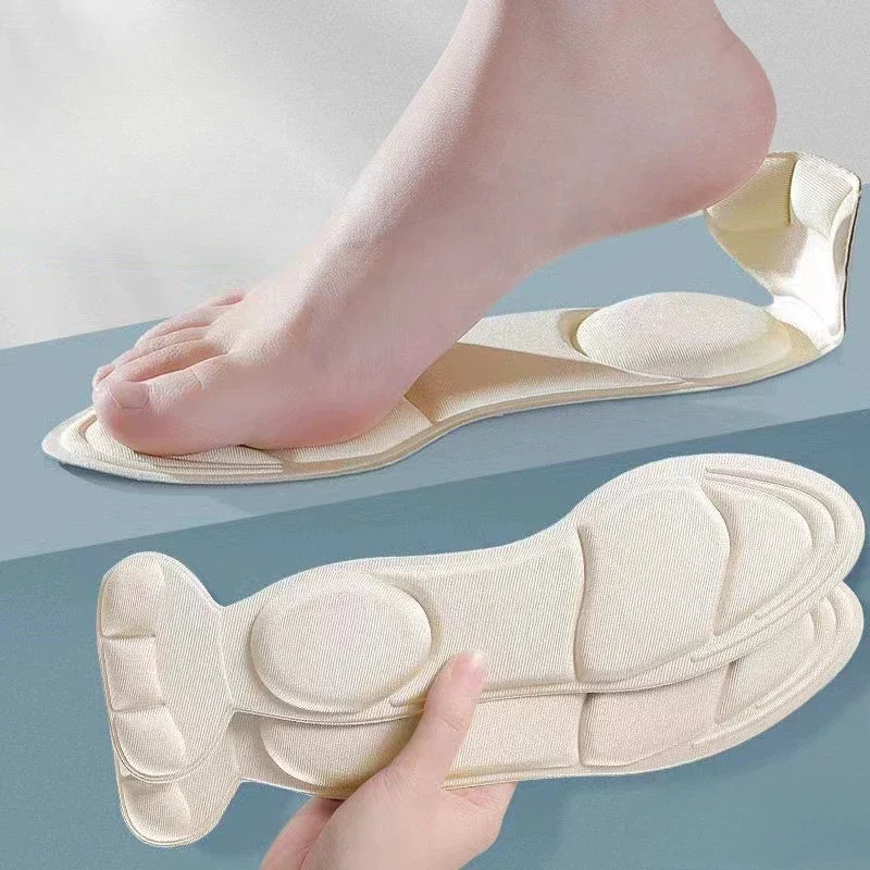 Soft 7D Memory Foam Insoles for Women Women High Heel Shoe Shoe Arch Support Insole Inserts Heel Post Back Anti-slip Pad 2/4Pcs orthopedic insoles heel insoles shoe inserts