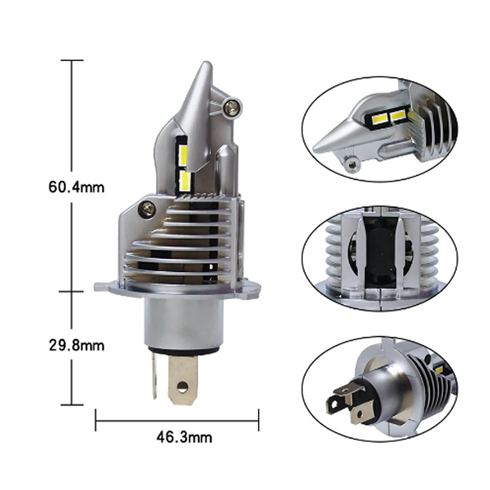 Fighter H4 Car LED Headlight Turbo LED Fog Light Bulb12V 24V H4 6000K 72W Canbus led Turbo Auto Lamp Motorcycle Headlamp Lamp