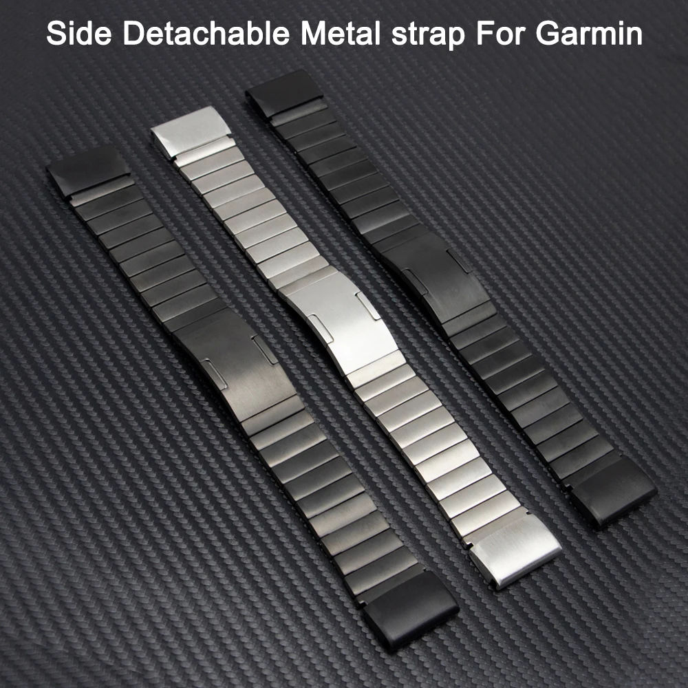 

26mm Stainless Steel Metal Bands Strap for Garmin Fenix 7X 6X Pro 5X Plus Quickfit Metal Watch Band Watch Straps Correa