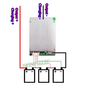 Circuito di protezione della batteria al litio ternaria 3S 12V 100A BMS con ricarica bilanciata per inverter ad alta corrente ad alta potenza