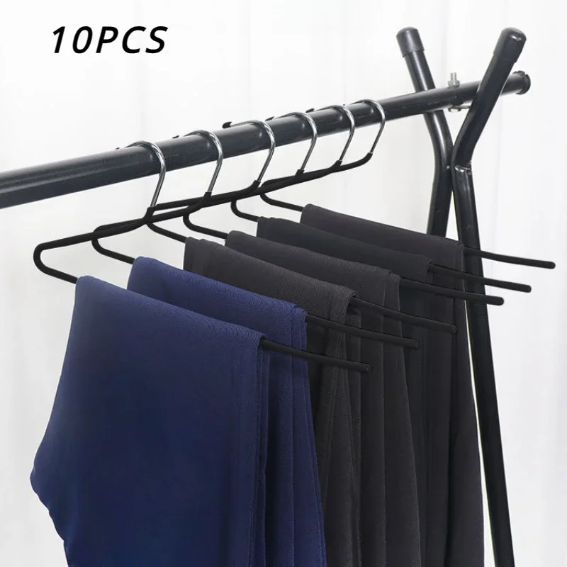 

10PCS Metal Open-end Non Slip Slacks Pant Hangers Trouser Organizers Set Hangers Clothes Storage Home Storage Supplies