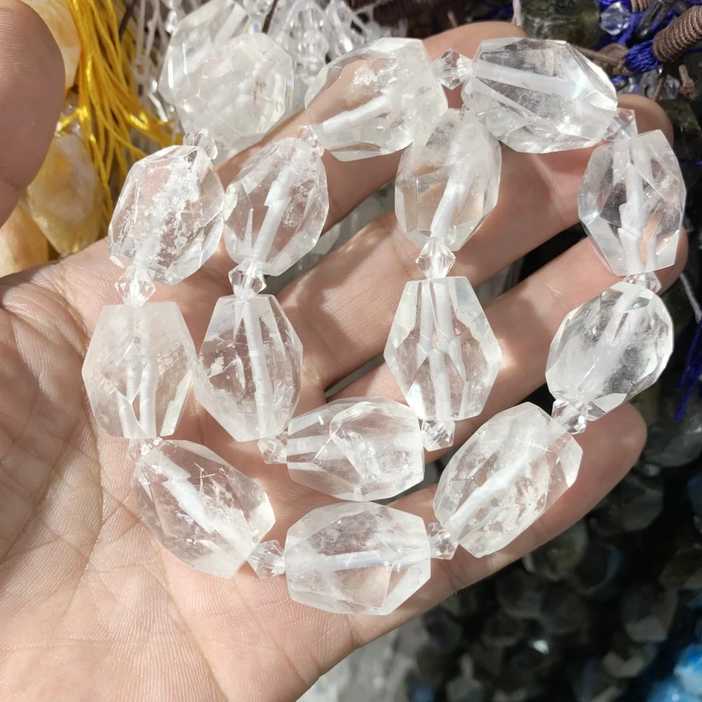 Natürliche große Schnittfläche Rosenquarz Apatit Mondstein Citrin lose Perlen DIY Ohrringe Halskette Armband Schmuckherstellung
