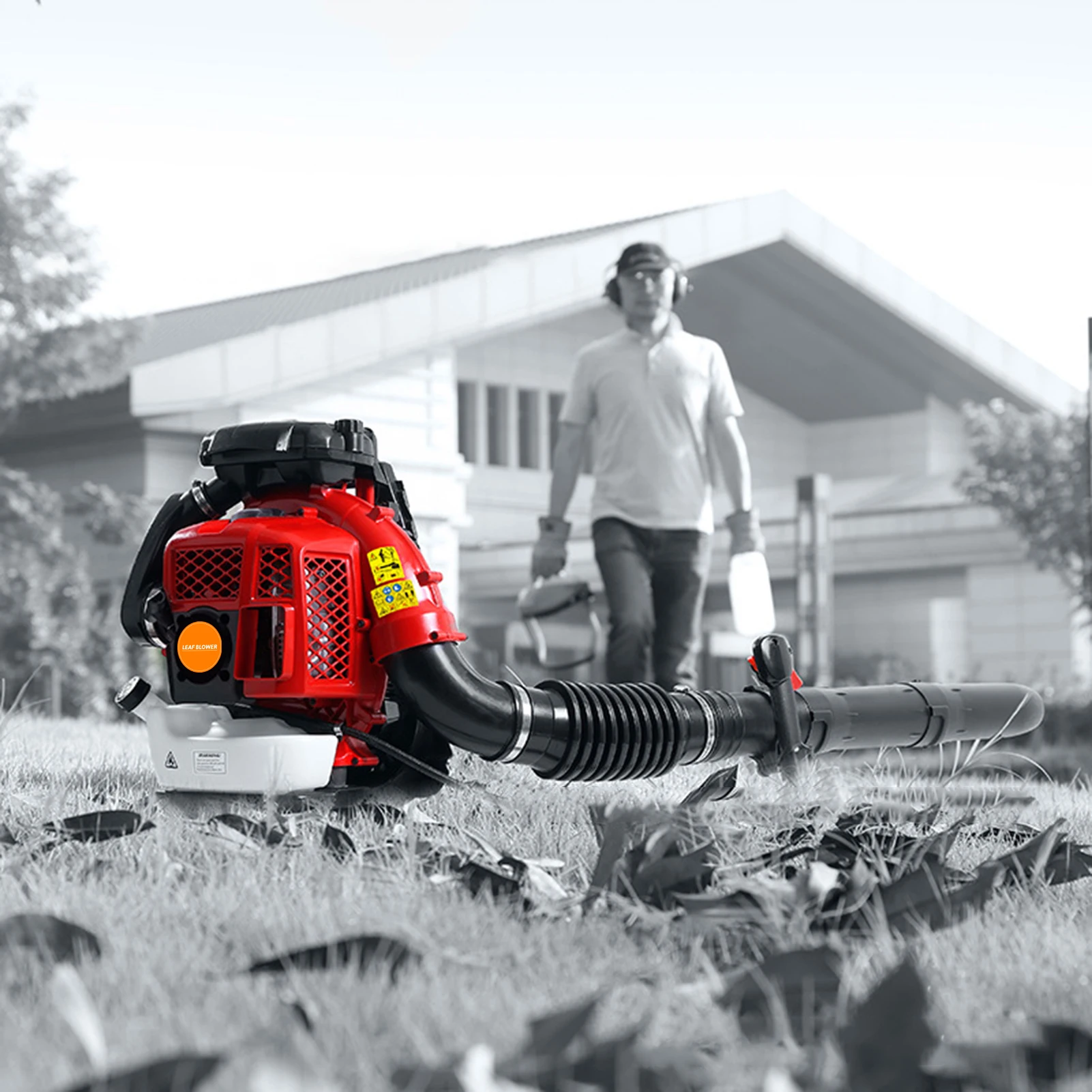 2-Stroke Engine 900CFM Air Volume 2.3L Tank 80CC Gas Powered Backpack Leaf and Snow Blower air blower electric blower