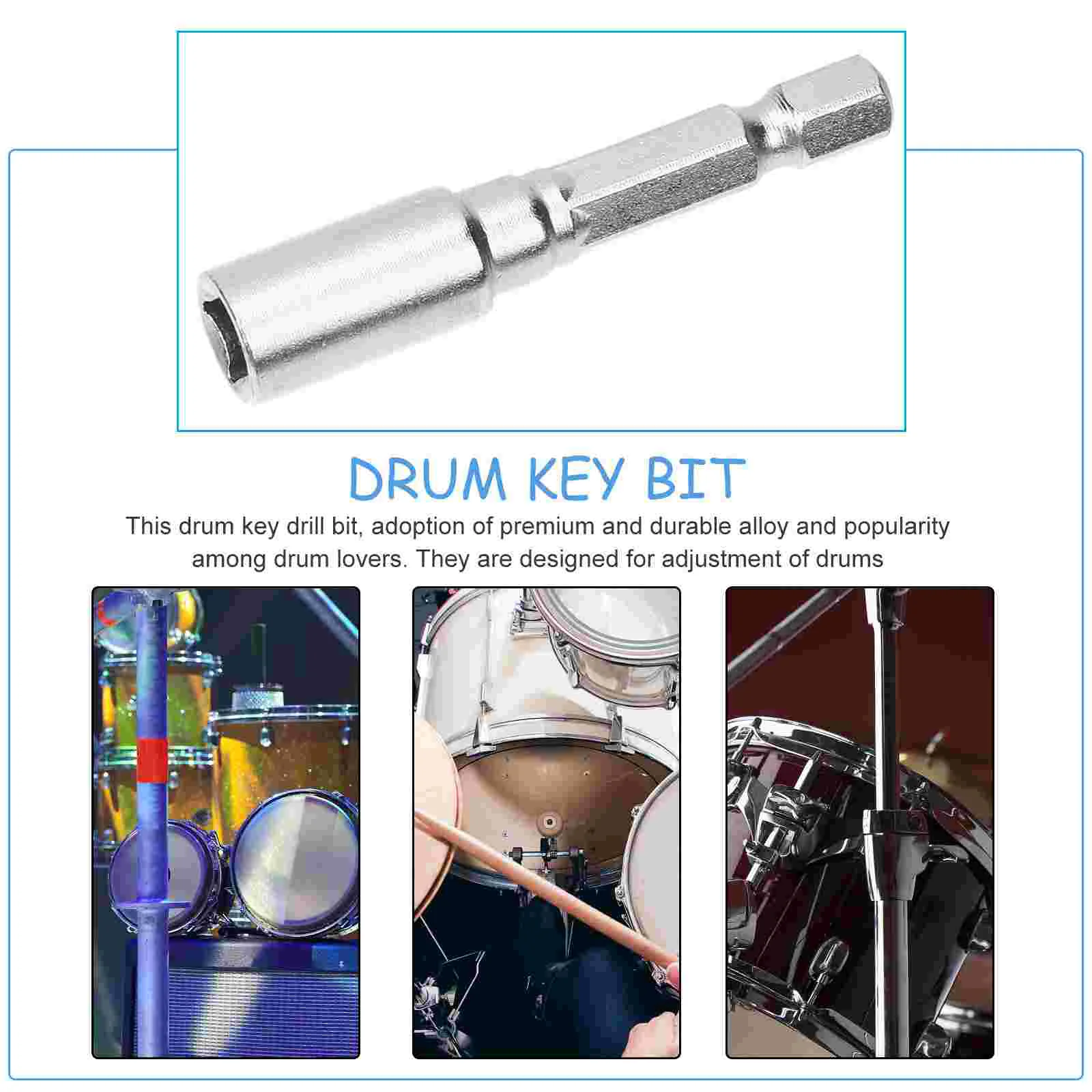 Electric Drum Head Key Metal Drum Key Tool Compact Tuner Alloy Drill Bit Percussion Universal Tuners Parts, drum tuning keys