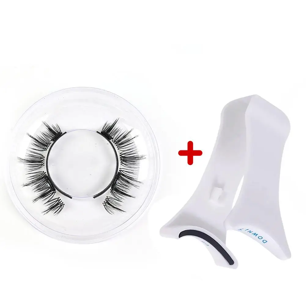Magnetic Eyelashes handmade 3D natural magnetic false eyelashes + clip reusable magnetic eyelashes Tweezers Set eyelash accessories