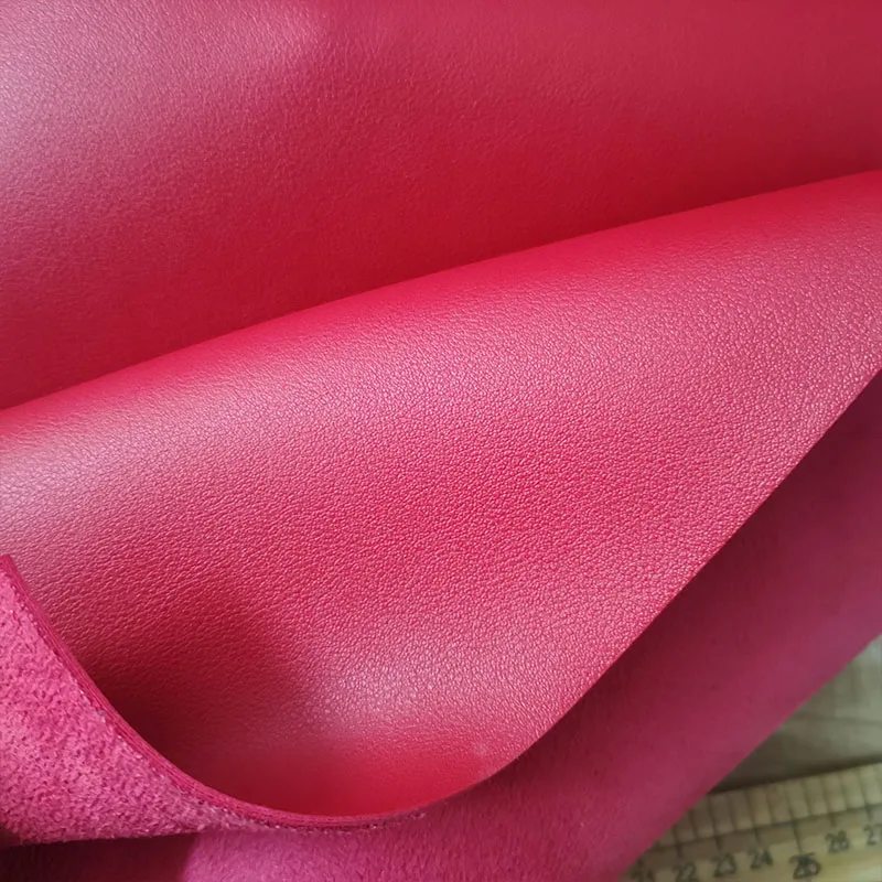 Good Red Faux PU Leather Fabric, Imitate Genuine Artificial Leather Fabric, Sewing Belt, DIY Bag Material,Shoes,1.8mm Thickness,