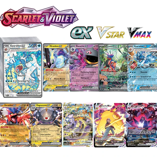 Holographic Pokemon Cards Scarlet Violet New ex Vstar Vmax GX in English  Letter with Rainbow Arceus Shiny Charizard Kids Gift - AliExpress