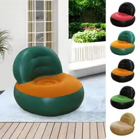 Inflatable Sofa Portable Blow Up Couch With Air Pump Air Chair Camping Furniture Folding Lazy Sofa For Indoor Outdoor