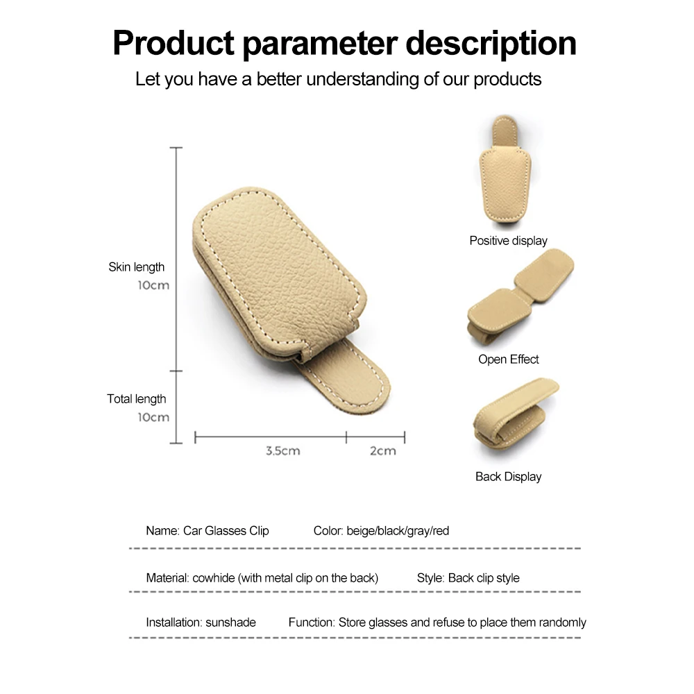 Magnetic Pu Car Sun Visor Glasses Clip Leather Eyeglasses Box Sunglasses Holder Hanger Auto Card Ticket Holder Stand Fastener sunglasses clip sunglasses holder eyeglass hanger clip glasses holder eyeglass holder eyeglasses storage holder