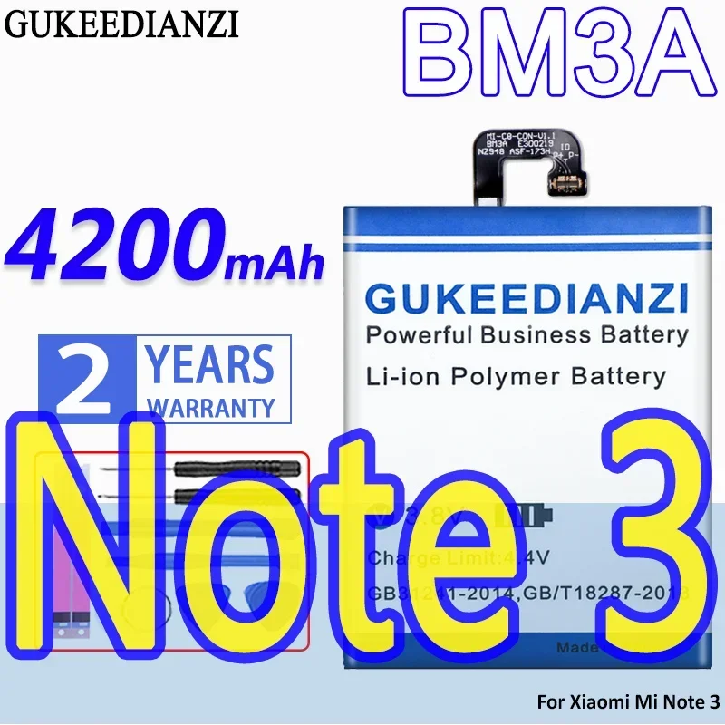 

Аккумулятор GUKEEDIANZI большой емкости BM3A 4200 мАч для Xiaomi Mi Note 3 Note3