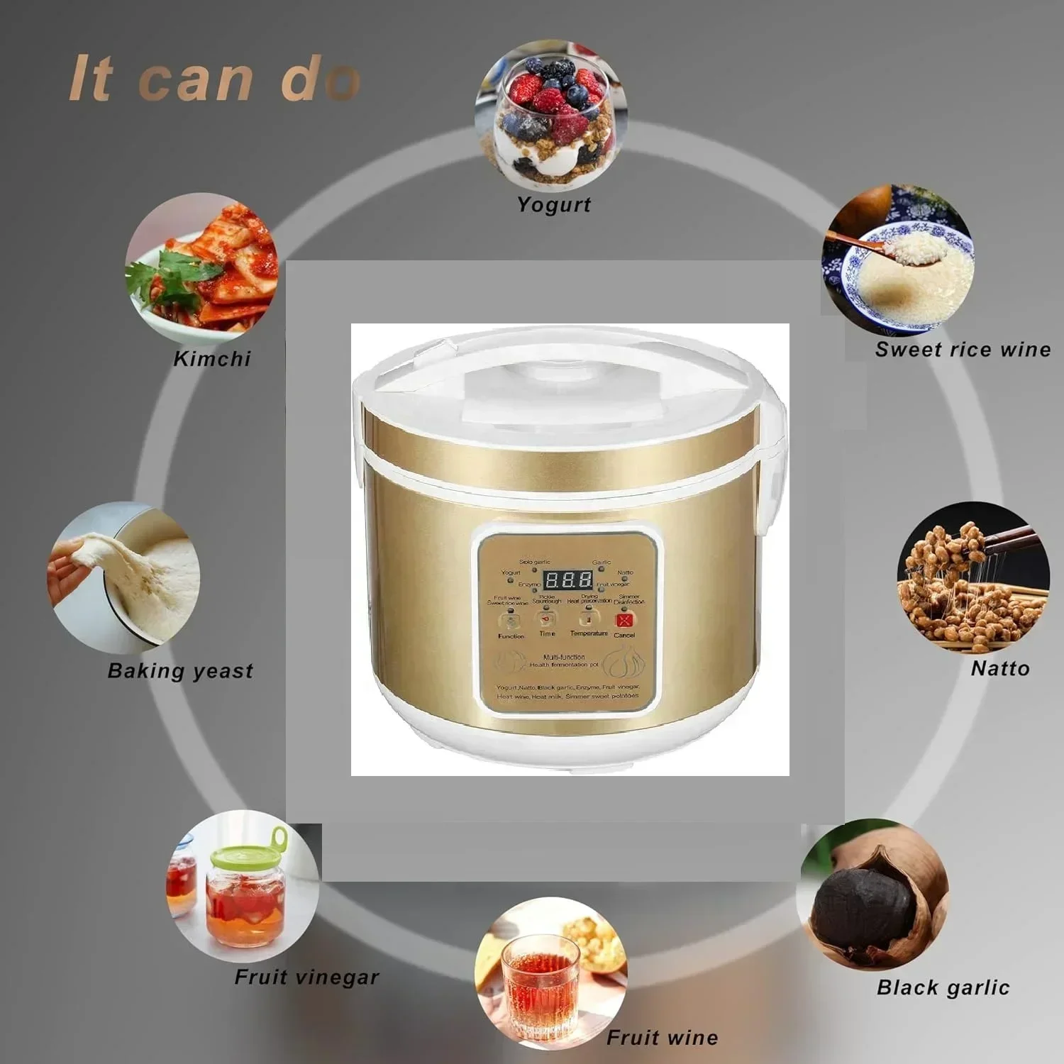 6L Yogurt Machine Automatic Intelligent Temperature Control Fermentation Tank Large Capacity Yogurt Natto Black Garlic 3