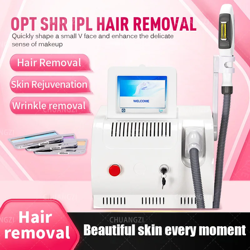 

Professional Opt Ipl Permanent Hair Removal Machine Portable Painless Skin Rejuvenation Epilator Beauty Salon 500000 Shot