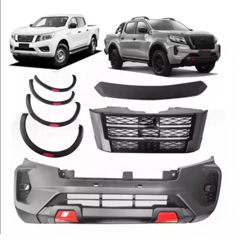 

HW 4x4 Offroad Car Bodykit Front Bumper Grille Facelift Fender Body Kit for Navara Np300 2016+ Upgrade To Navara 2021