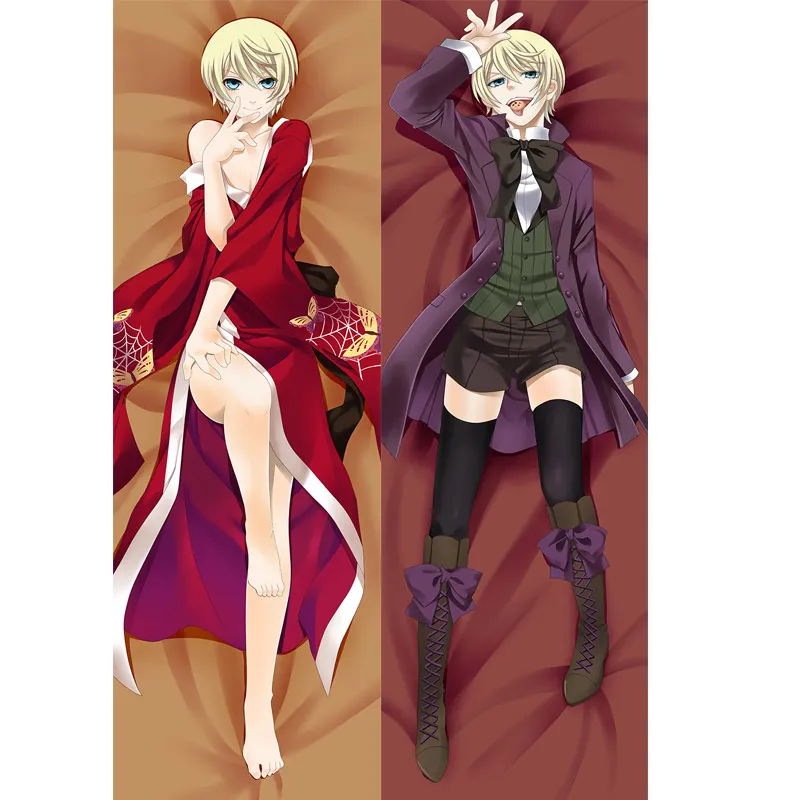 

Actualización de octubre, funda de almohada de cuerpo para abrazar de animé Black Butler underrusker Grell Sutcliff Sebastian Ci