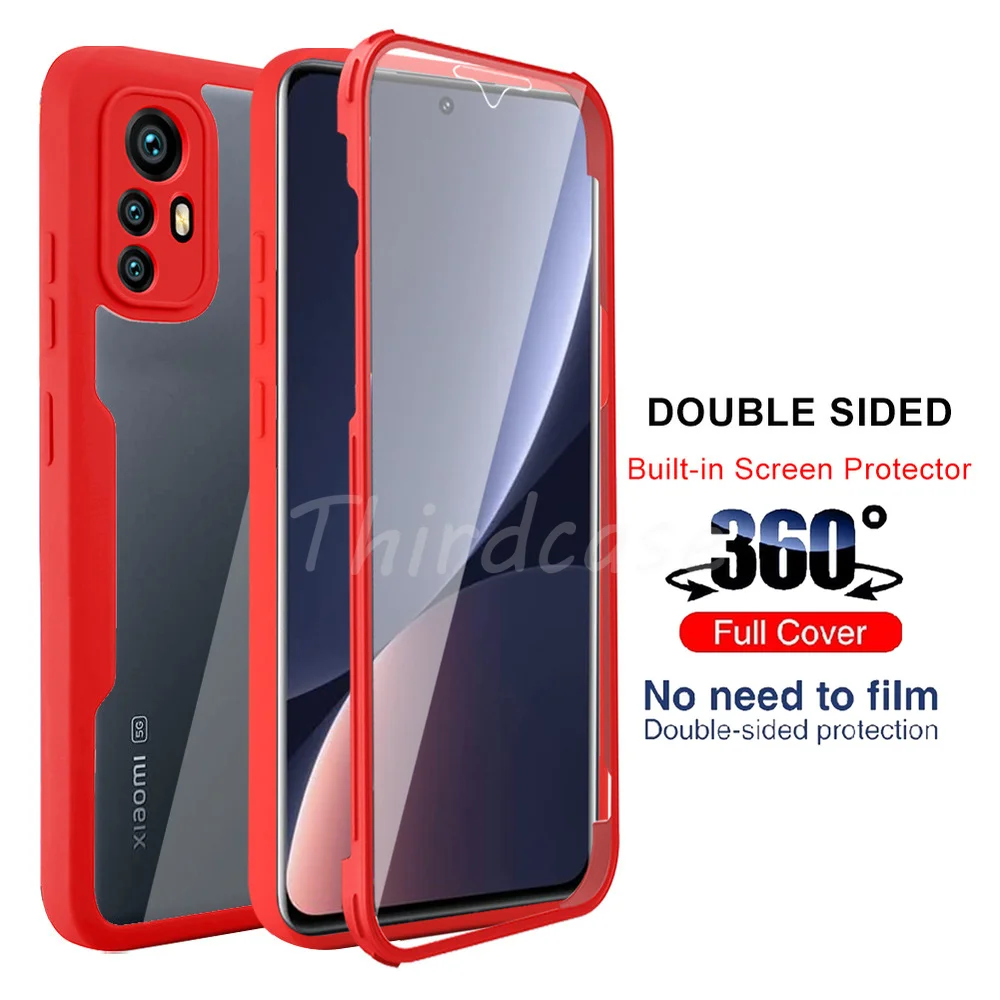 Per Xiaomi Redmi 10C 10 Prime 360 Full Body Cover antiurto Redmi Note 11 Pro Plus 10S 10 Pro Max Double Layer PET Glas_voghion.com