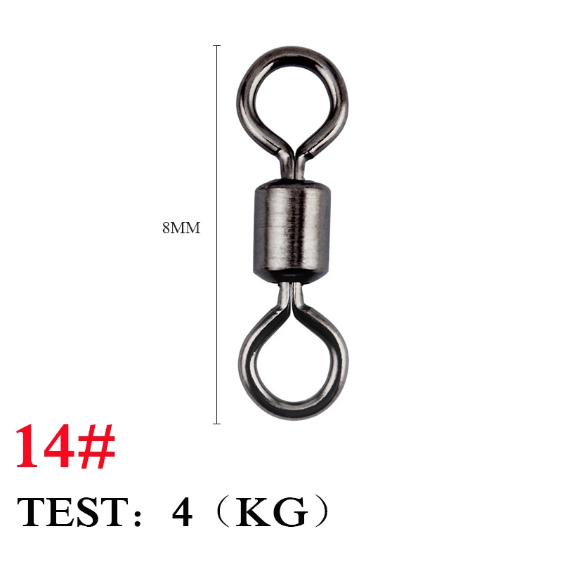 20/100 stücke Angeln Barrel Lager Roll Wirbel Solide Ring LB Lockt Stecker 17 Größe Angelgerät Zubehör Fisch Werkzeug – Detail 32