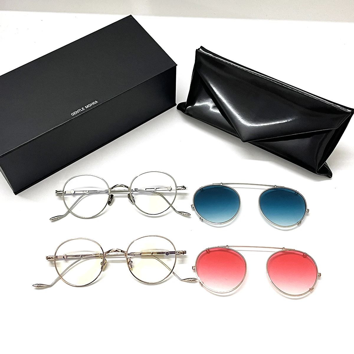 

Fashion Diplo THE CUB Glasse Optical Alloy EyeGlasses Frame With Clip on Sunglasses Women Men Myopia Prescription Eyeglasses